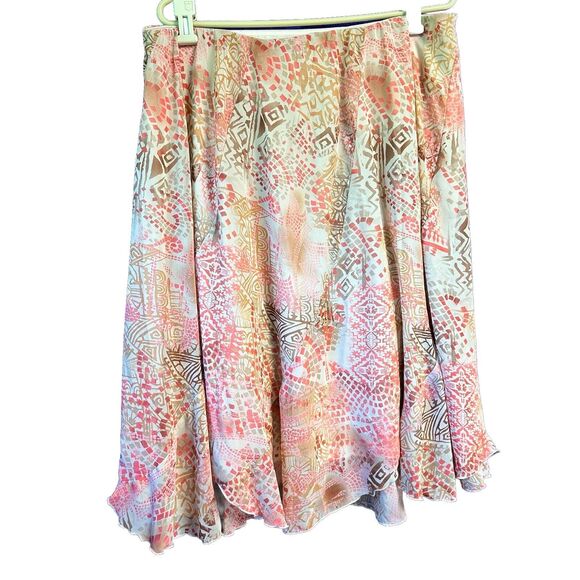 Vintage Fashion Bug Bias‎ Cut Skirt Plus Sized 20w Paneled Chiffon Skirt - Picture 4 of 4